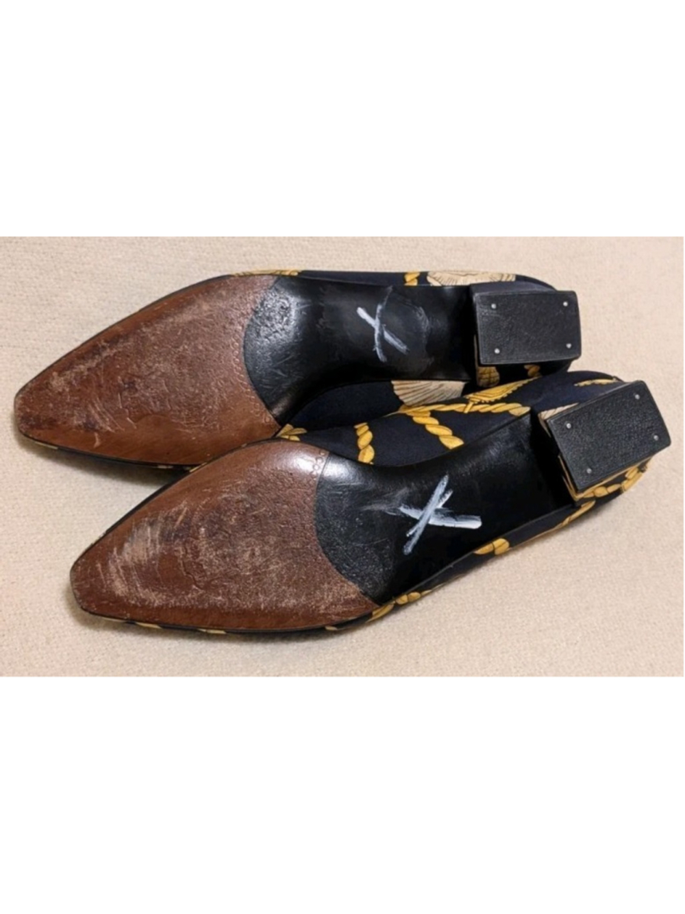 Rare Stuart Weitzman Womens 7W Bit Loafers Shell Rope Nautical Print Limited S12 - Picture 7 of 7